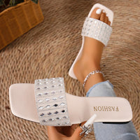 Fashion Casual Versatile Flat Slippers Beach Low Heel Trendy Women Sandals Fashion Women Shoes Slides Women