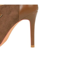 Women Pumps Suede and PU Leather Design Retro High Heels Ladies Shoes Stilettos Women Heels