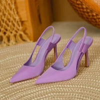 Women Sling back Sandals Pointed Toe Slip on Thin High Heel Ladies Elegant Pumps Shoes Sandals