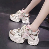 Chunky Sneakers Women Block Style 8cm Platform Lightweight & Versatile Casual Sports