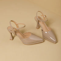 High Heels Sandals Women Fashion Solid Color Heels Sandals Pointed Toe Stiletto Ladies Commuting Single Shoes