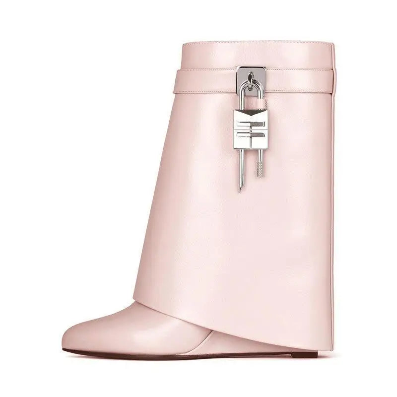 High Heel Zipper Short Boots Women round Head Ultra Thin Rubber Outsole Fashionable Solid Color Uppers - Natalia Home Fashion