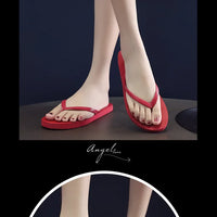 Solid Color Non-slip Leisure Couple Slippers Women Summer Beach Slippers Outdoor Women Flip Flops Breathable Beach Sandals Women