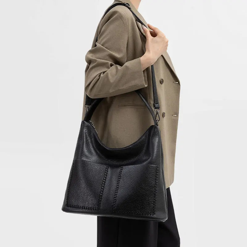 Luxury Designer Women's Leather Crossbody Bag Elegant Shoulder Handbag for Ladies Classic Stylish Tote Messenger Purse