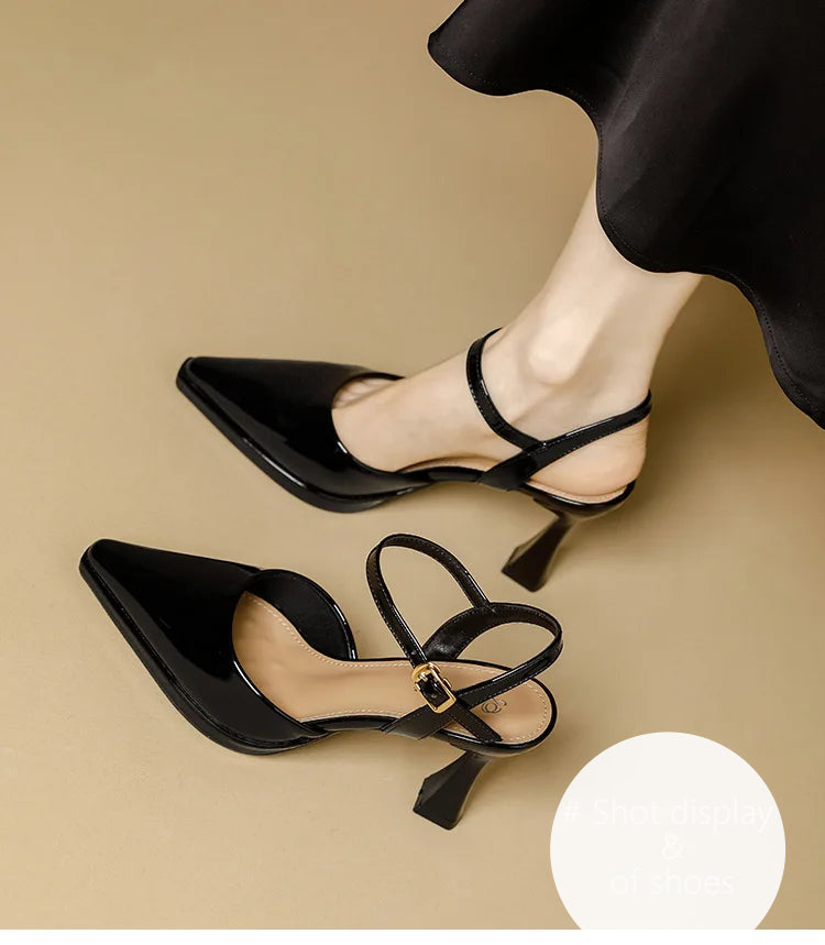 High Heels Sandals Women Fashion Solid Color Heels Sandals Pointed Toe Stiletto Ladies Commuting Single Shoes