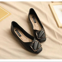 Flat Shoes Women New Fashion Square Breathable Casual Black Comfortable Work Shoes Soft Women's Loafers Shoes