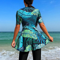 Floral Modest Burkini Femmes Women Muslim Swimwear Burkini Islamic Swimsuit