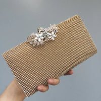 Diamond Encrusted Dinner Bag And Clutch, Square Hard Box Fully Lined With Diamonds.