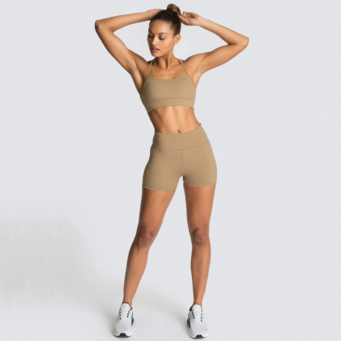 Seamless Yoga Two-piece Set Running Bra Shorts Sports Underwear Beauty Back Fitness Gym 2-piece Short Suit