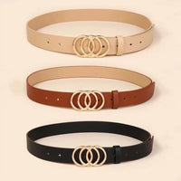 Waist Decoration Fashion Versatile Leather Stylish Belt Casual Luxury Design Slide Buckle Belt Simple Waistband For Women Girl Natalia Home Fashion    Natalia Home Fashion