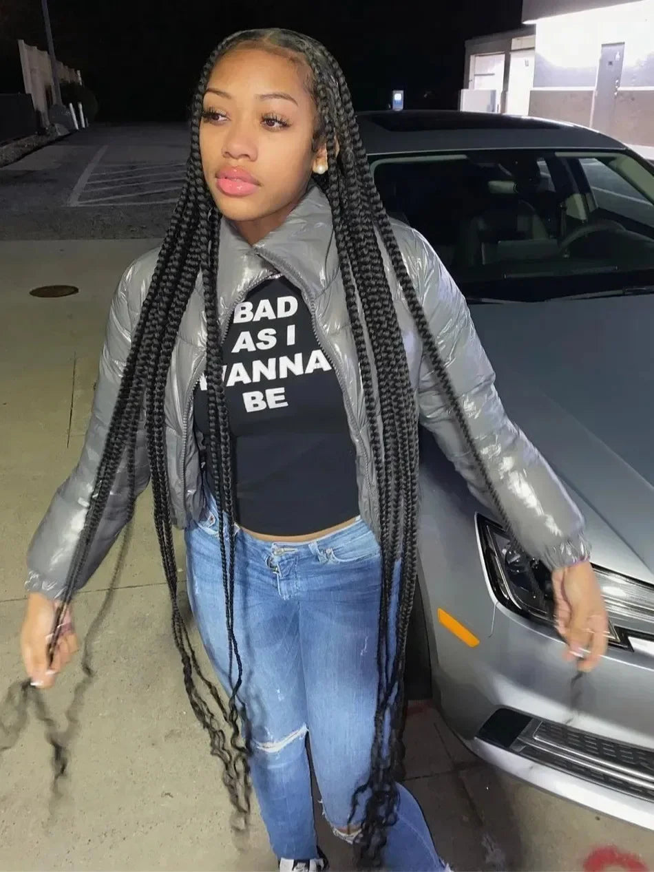 Winter Jacket Women Oversized Puffy Shiny Bubble Coat Solid Cotton Padded Coat Warm Waterproof Parka Female Outerwear - Natalia Home Fashion