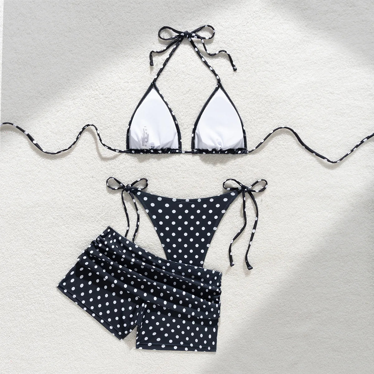 Polka Dot Sexy Bikinis Set Female Swimsuit Women Three-Piece Swimwear Beach Swim Wear Ladies Bathing Suits Bikini Pool Bathing Suit