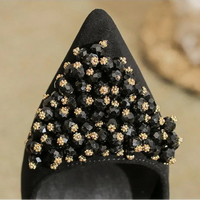 Pointed Toe Thin Heel High Heels Rhinestone Slip-On Commuter Women's Shoes