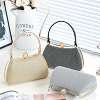 Stylish Simple Sparkling Full Diamond Handbag Temperament Shoulder Sparkling Diamond Crossbody - Simple Yet Stylish Banquet Bag