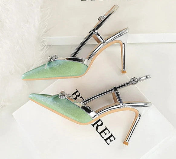 Bow Slim Heels High-End Women's Without Being Tired From Behind The Feet And Tripping Women's Singles Shoes
