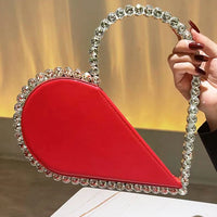 Mini Heart Shape Evening Bag Trendy Party Clutch Purse Women's Elegant Handbags For Party Prom