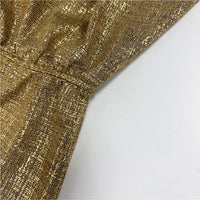 Sexy Modern Single Shoulder Fashion Dress with High Waist And Gold Embossing for Women Street Style Short Skirt
