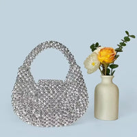 New Light Luxury and High-End Hand-Beaded Mini Bead Bag Shiny Portable Banquet Bag - Natalia Home Fashion