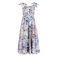 Women's Summer Beach Dress Female Strap Long Sundress Sexy Flower Print Backless Maxi Dresses Lady Casual Sleeveless Vestidos