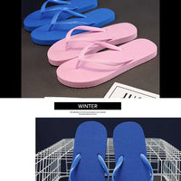 Solid Color Non-slip Leisure Couple Slippers Women Summer Beach Slippers Outdoor Women Flip Flops Breathable Beach Sandals Women