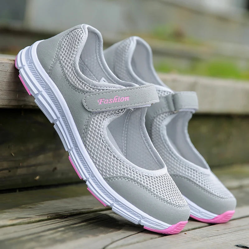 Fashion Women's Sneaker Comfortable Ladies Shoes Mesh Fabric Sneaker Women Platform Tennis Casual Sneaker Woman