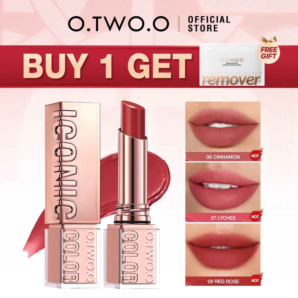 Lipstick Lip Tint Moisturizing Nourishing Glow Lightweight Smooth Non-Sticky Refreshing Red High-shine Lipstick Makeup