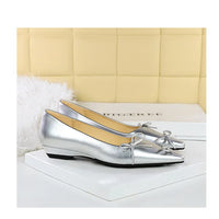 Pointed End Low Heeled Shoes Women Wedges Bowknot Low Heels Pumps Elegant Banquet Shoe Kitten Heels Ladies Shoes