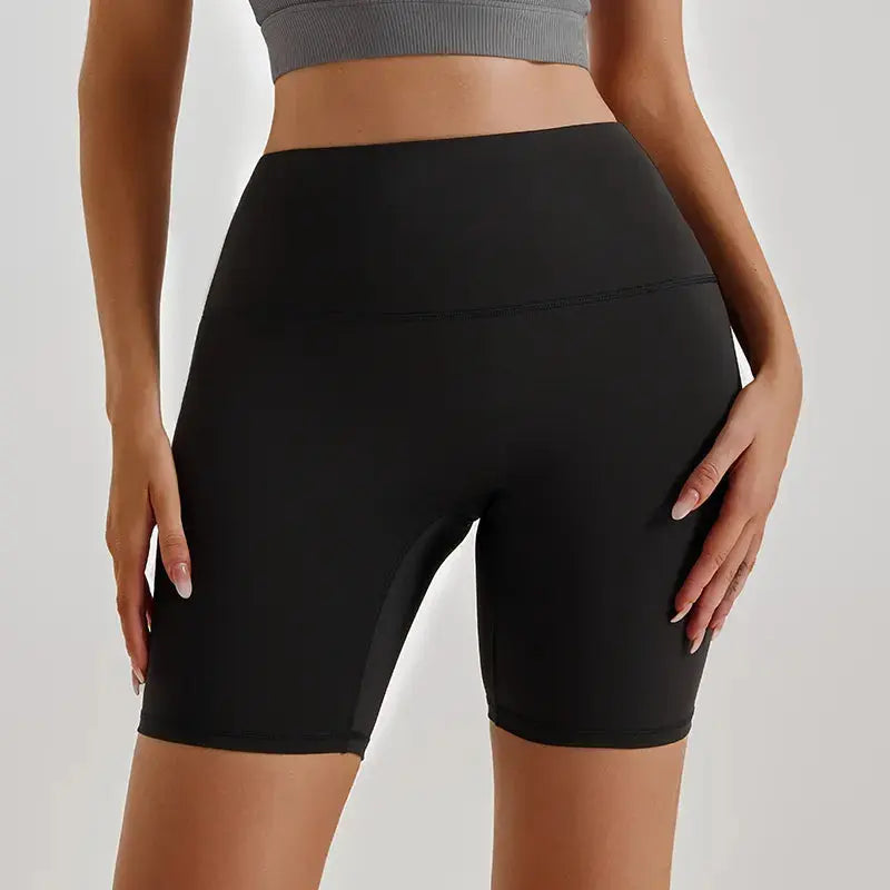 Seamless Biker Yoga Shorts Solid Color Running Women Yoga Gym Shorts Tummy Control Women Yoga Shorts My Store