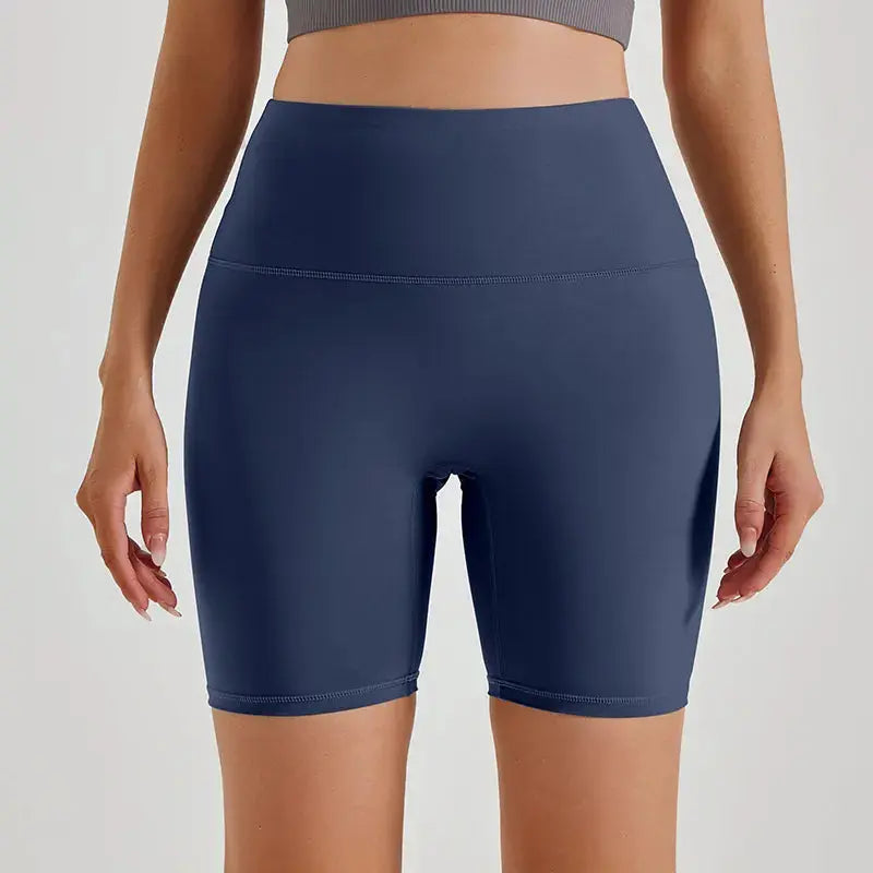 Seamless Biker Yoga Shorts Solid Color Running Women Yoga Gym Shorts Tummy Control Women Yoga Shorts My Store