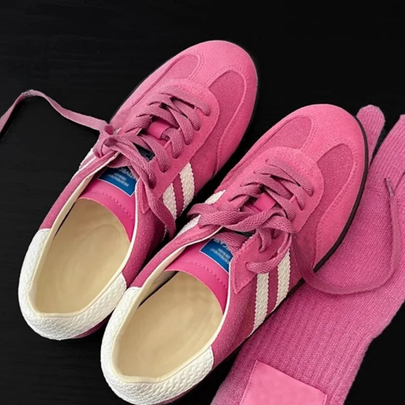 Women Tennis Sneakers Flats Ladies Fashion Lace-up Vulcanized Shoes Spring Autumn Woman Outdoor Trainers Footwear