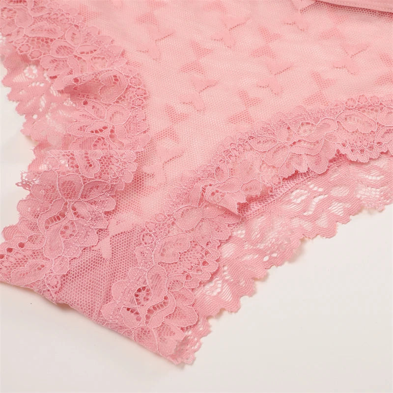 Women's Lace Panties Sexy Perspective Underwear Seamless Hollow Out Briefs Female Low Rise Floral Transparent Soft Lingerie