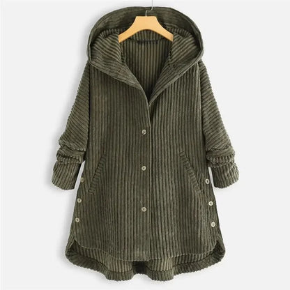 Fashionable Casual Cotton Jacket Women's Coat Hooded Corduroy Women's Clothing Hoodie Sweatshirt - Natalia Home Fashion