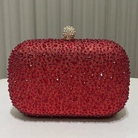 Women Rhinestone Purse Women's Round Box Shaped Evening Bags Elegant Formal Party Stylish Ladies Handbag Silver Clutch