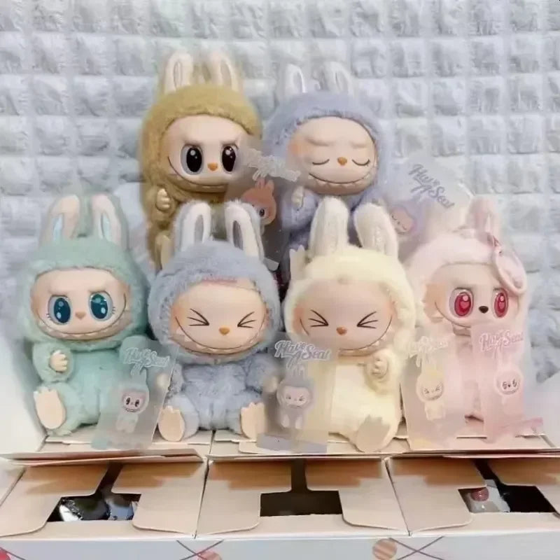 Labubu Spot Pop Mart Gift Rabb Vinyl Doll Keychain Blind Box Toys for Kids Birthday for Girlfriend Valentine Gift