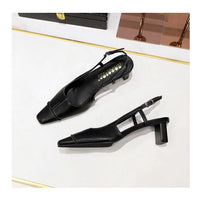 Design Shallow Women Pumps Pointed Toe Sling backs Sandals Elegant Office Work Thin High Heels Shoe Retro Shoes Women