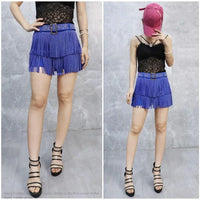 Tassel Short Shorts Women's Diamond Embellished Mid-Waist Dance Denim Hot Pants Outerwear Fashionable Korean Style Sexy