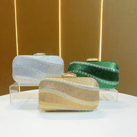 Luxury Rhinestone Clutch Bag for Women Elegant Evening Purse Fashion Crystal-Encrusted Handbag Party Shoulder Bags