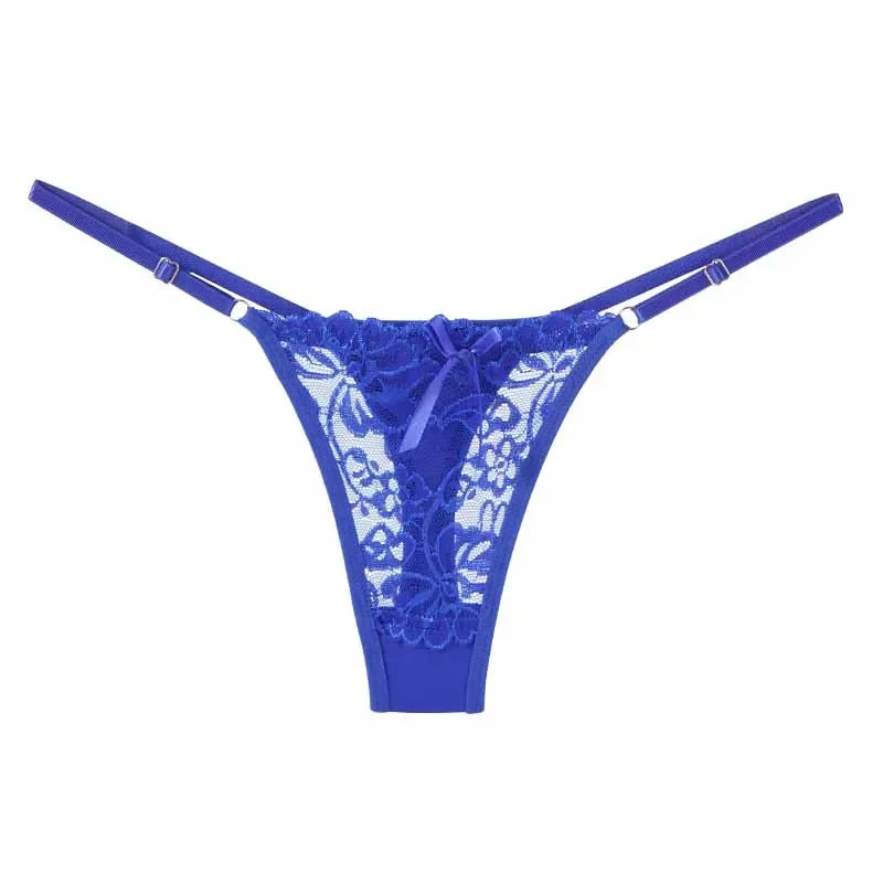 Lace Underwear For Women Low Rise Adjustable Waist Thongs Sexy G-String Female Breathable Underpants Lingerie