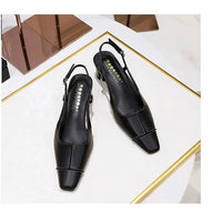 Design Shallow Women Pumps Pointed Toe Sling backs Sandals Elegant Office Work Thin High Heels Shoe Retro Shoes Women