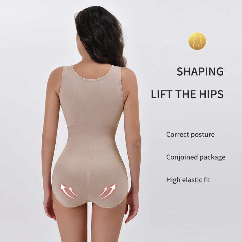 Bodysuit Shapewear Double Breasted Tummy Control Body Shaper Postpartum Slimming Woman Waist Trainer Flat Belly  Comfort Corset