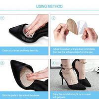 2 pair Silicone Metatarsal Pads for Shoes Non-Slip Self-Adhesive Forefoot Gel Foot Pads Sandals High Heels Shoe Insoles for Women