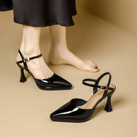 High Heels Sandals Women Fashion Solid Color Heels Sandals Pointed Toe Stiletto Ladies Commuting Single Shoes