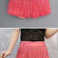Tassel Short Shorts Women's Diamond Embellished Mid-Waist Dance Denim Hot Pants Outerwear Fashionable Korean Style Sexy