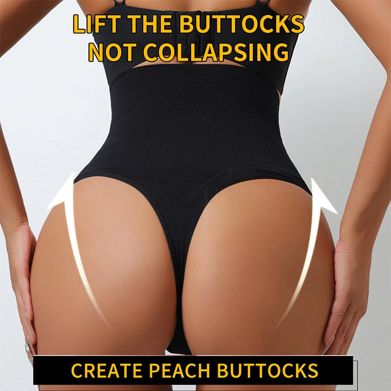 High Waist Slimming Control Thongs Tummy Shaper Underwear Women Seamless Shapewear Panties Compression Abdomen Briefs