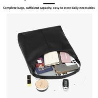Retro Solid Color Large Capacity Women's Shoulder Bag Fashionable Versatile Niche Tote Bag Underarm Single Shoulder
