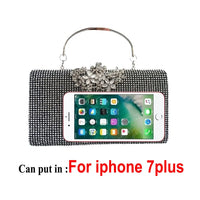 Diamond Encrusted Dinner Bag And Clutch, Square Hard Box Fully Lined With Diamonds.