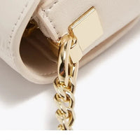 Luxury Two-Layer Cow Leather Handbag Women's Trendy Chain Crossbody Phone Bag Single Shoulder Bag Neutral Minimalist Style