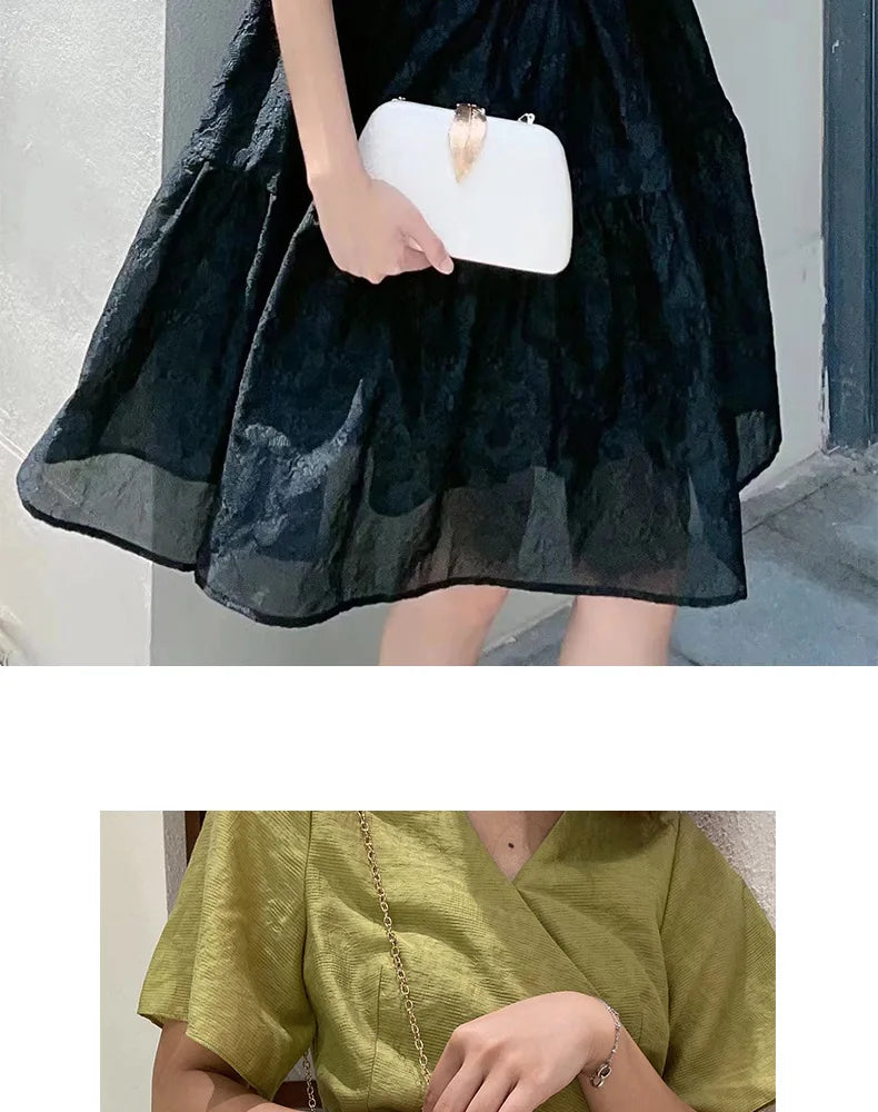 Elegant Evening Bags For Women Luxury Black Clutch Fashionable Envelope Clutch Bag, Party Wedding Handbag For Women Dinner Bag