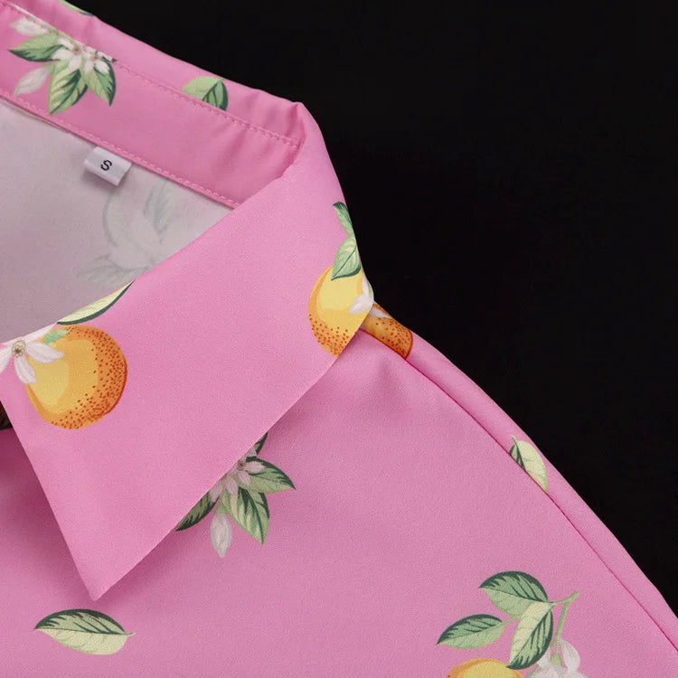 Fashion Loose Print Women's Shirt Casual Lapel Long Sleeve Shirts Elegant Classic Pockets Top Female Blouse