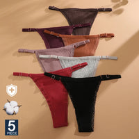 Sexy G-string Panties Cotton Women's Underwear  Adjustable Waist Girl Female Panties Bikini Lady Thongs Lingerie
